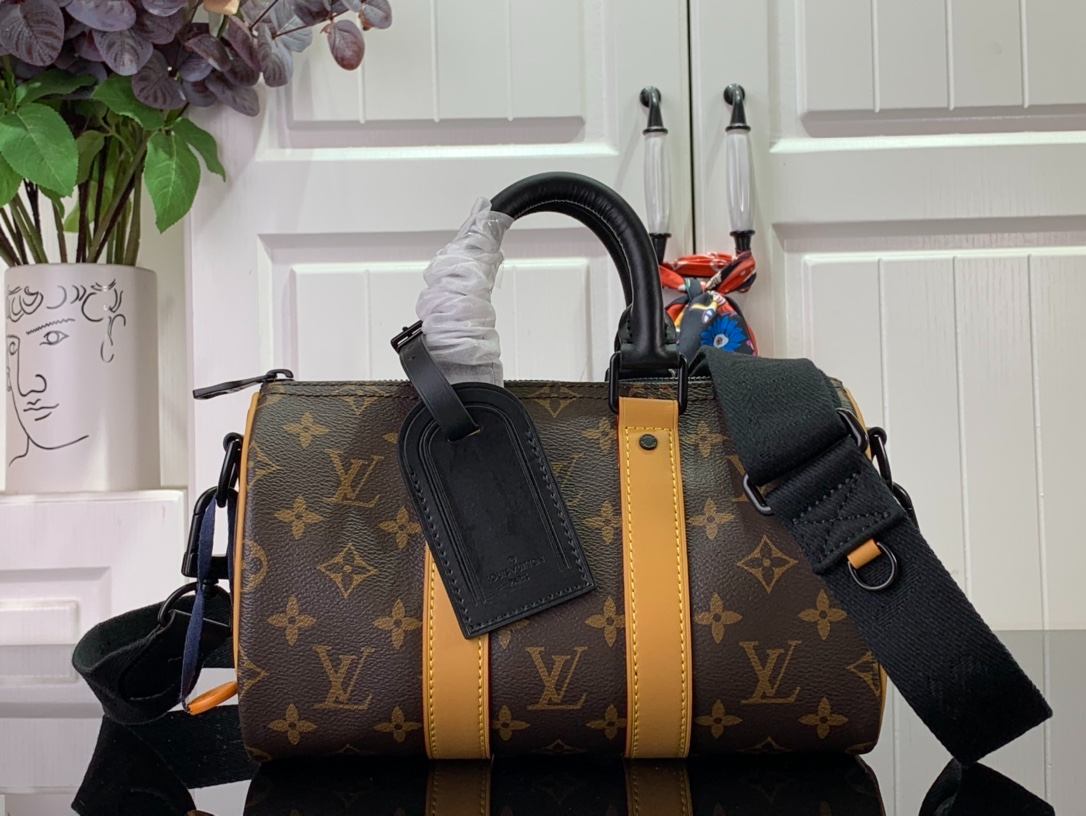 L0vis Vvtt0n Keepall Bandoulière 25 Bag Brown/Black 25cm/ 9.8 in M46687