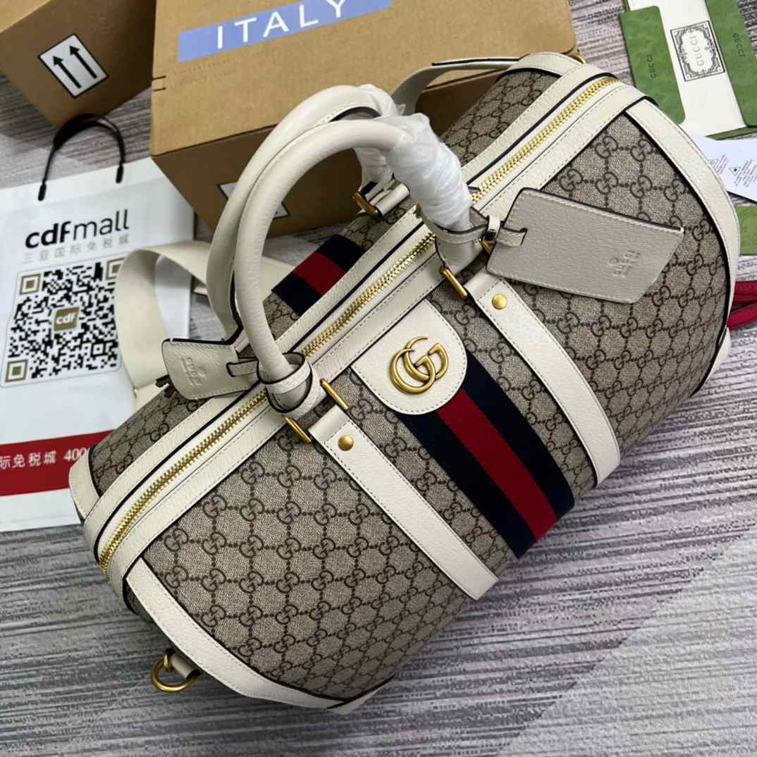 Gvc*1 Savoy Small Duffle Bag Beige/Grey 17.3 in/43 cm 724642 UULDT 9684