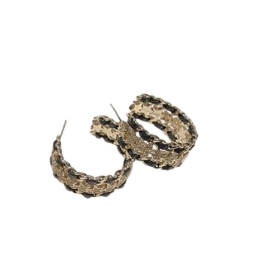 Ch**el Chain Of Stars Earrings Gold For Women