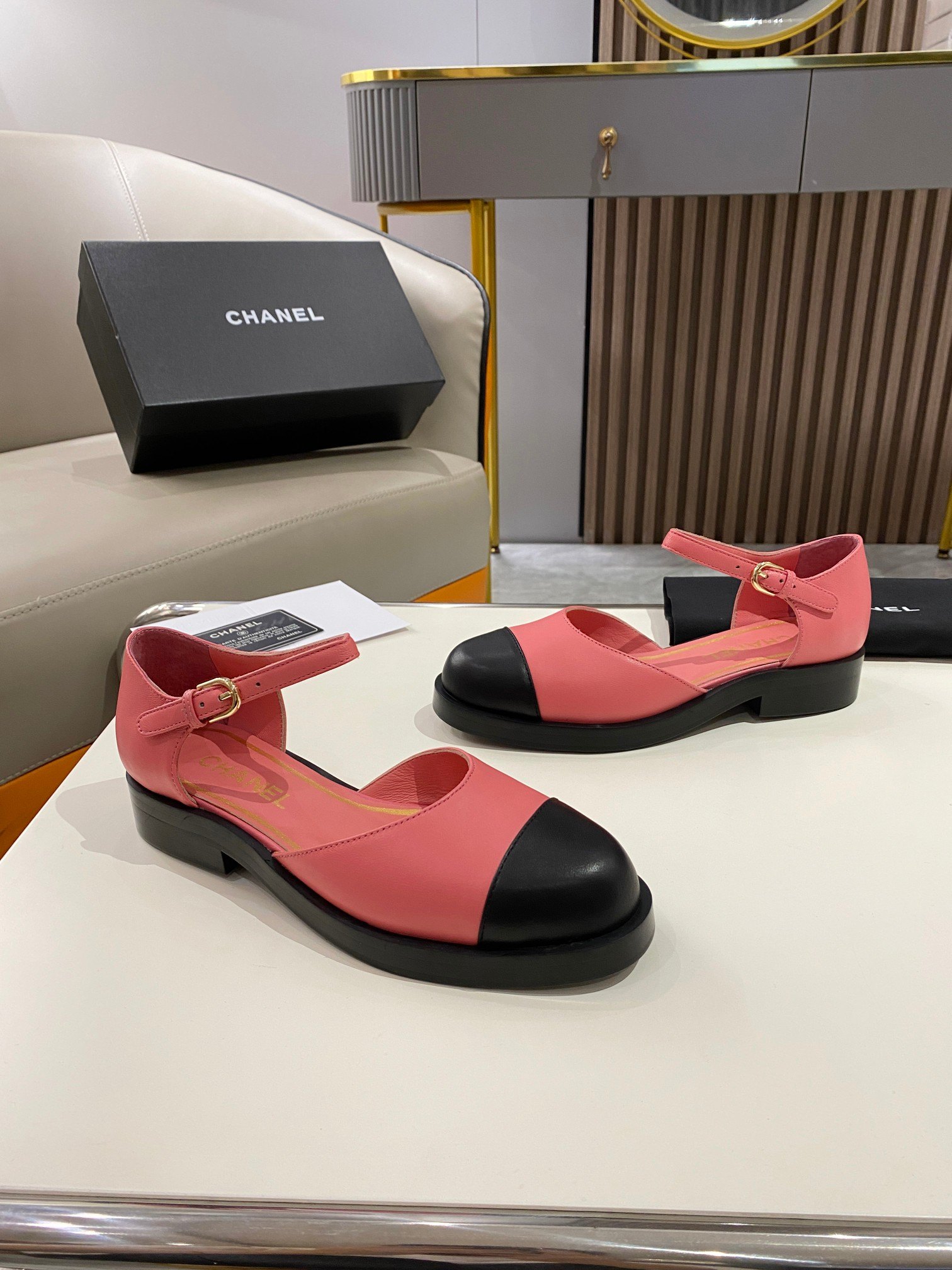 Ch**el Mary Janes Pink For Women