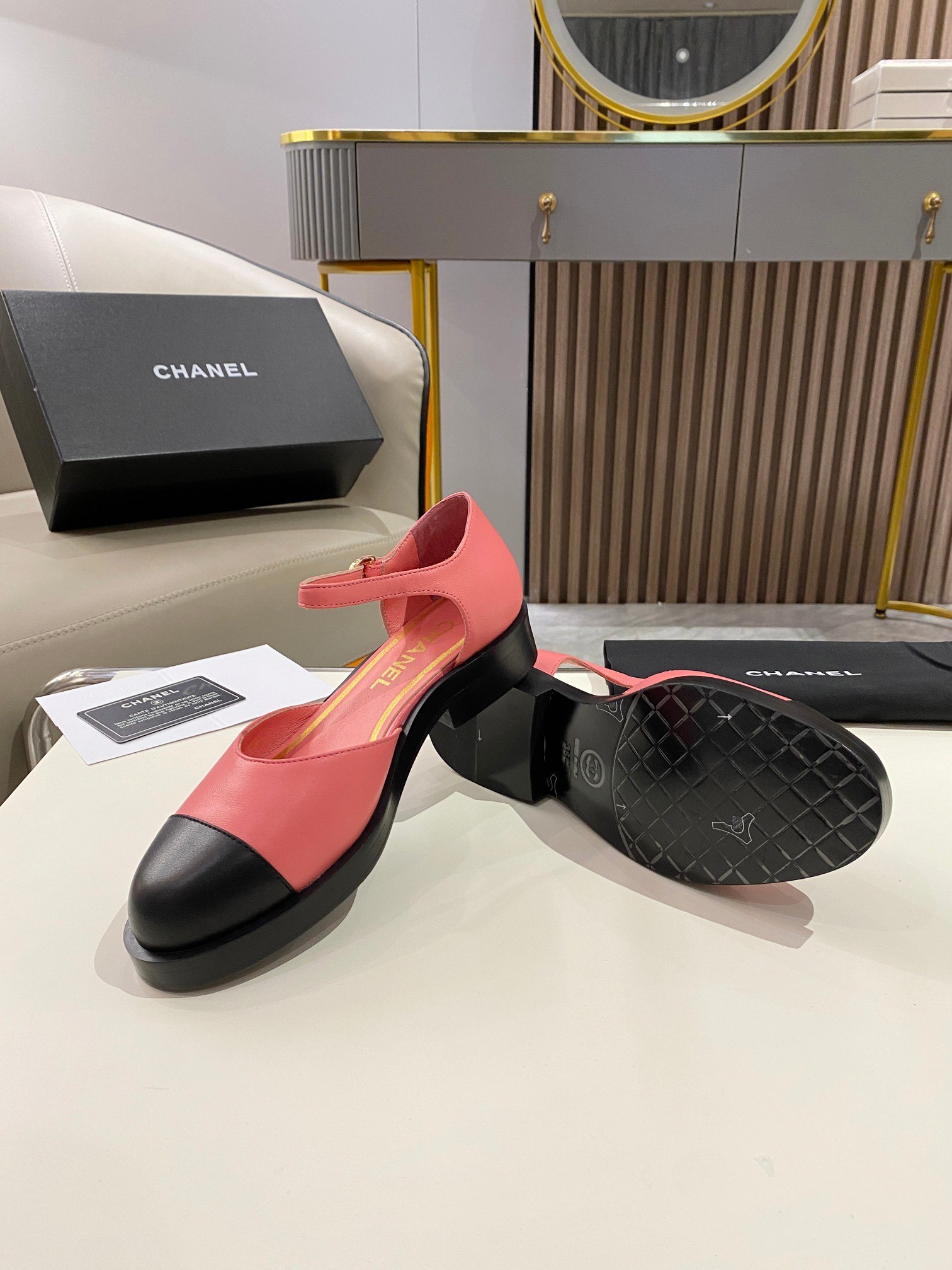 Ch**el Mary Janes Pink For Women