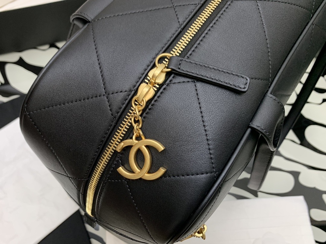 Ch**el Maxi Bowling Bag Black For Women 45cm / 17.7in