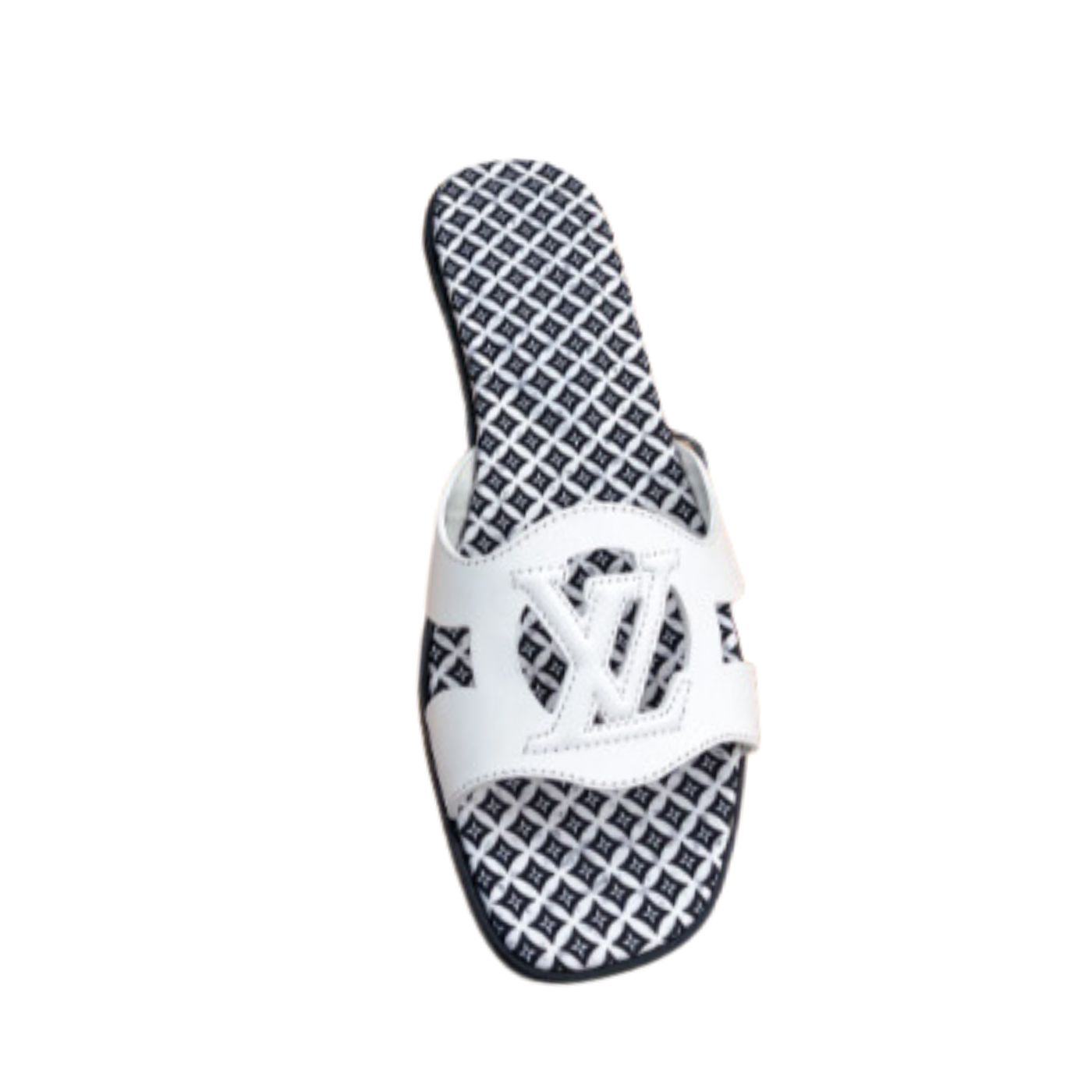 L0vis Vvtt0n Isola Flat Mule LV White For Women