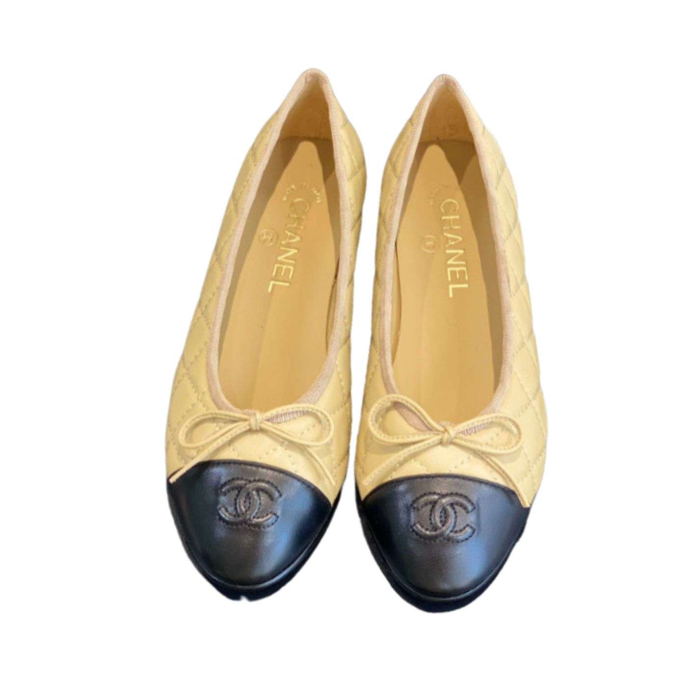 Ch**el Ballet Flats Beige For Women