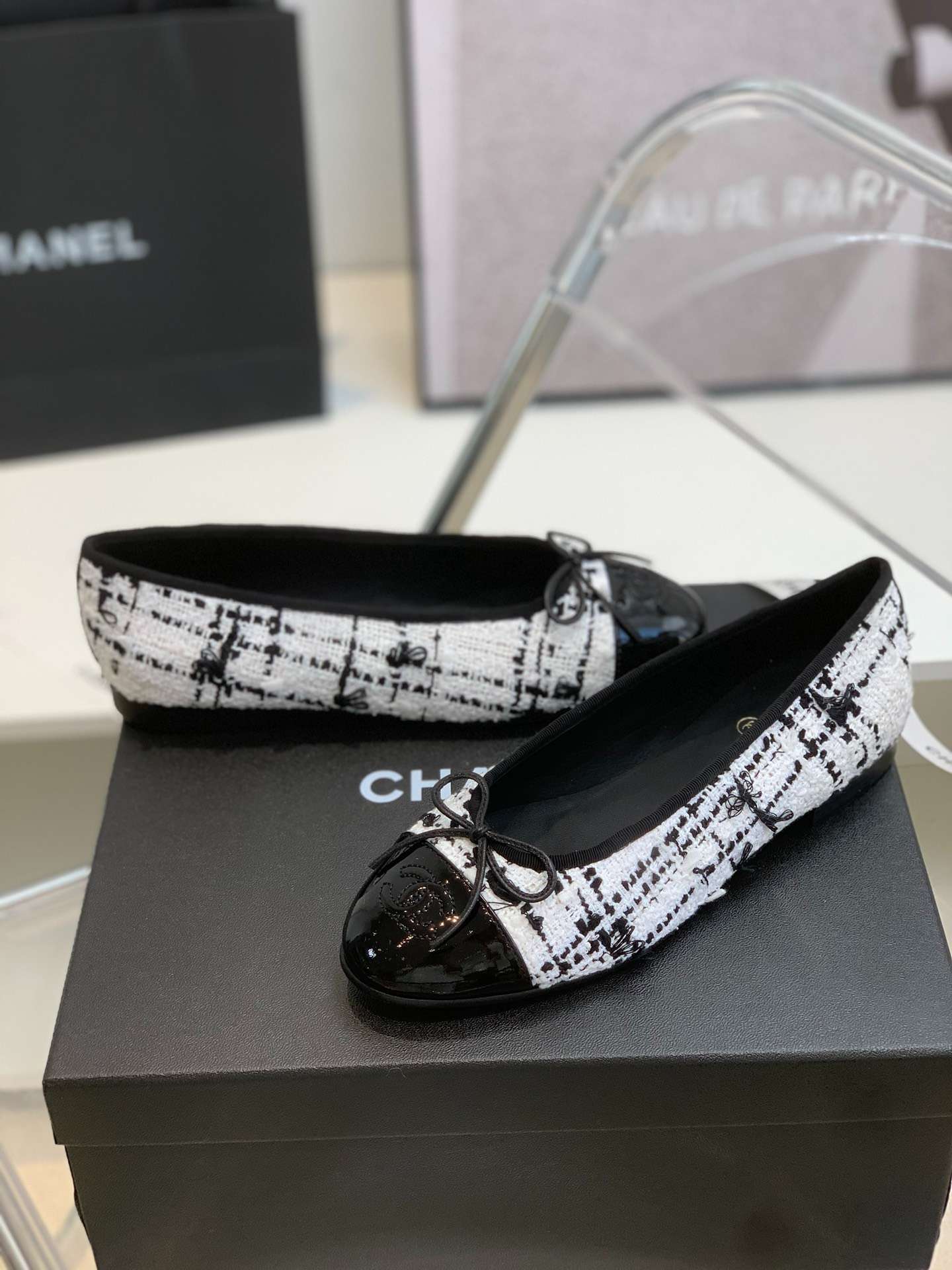 Ch**el Ballet Flats White For Women