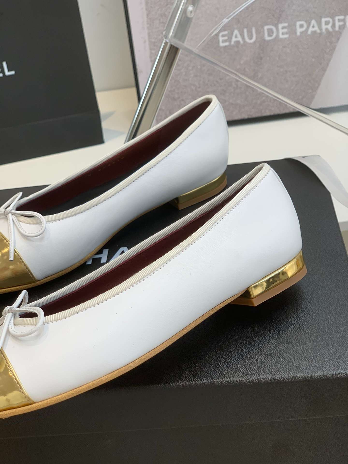 Ch**el Ballet Flats White For Women