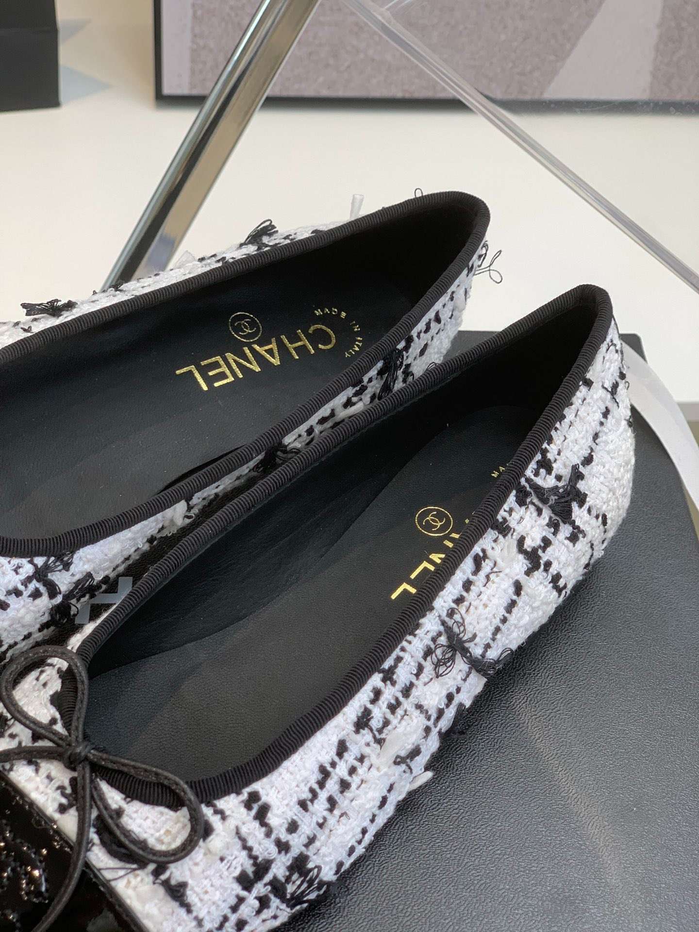 Ch**el Ballet Flats White For Women