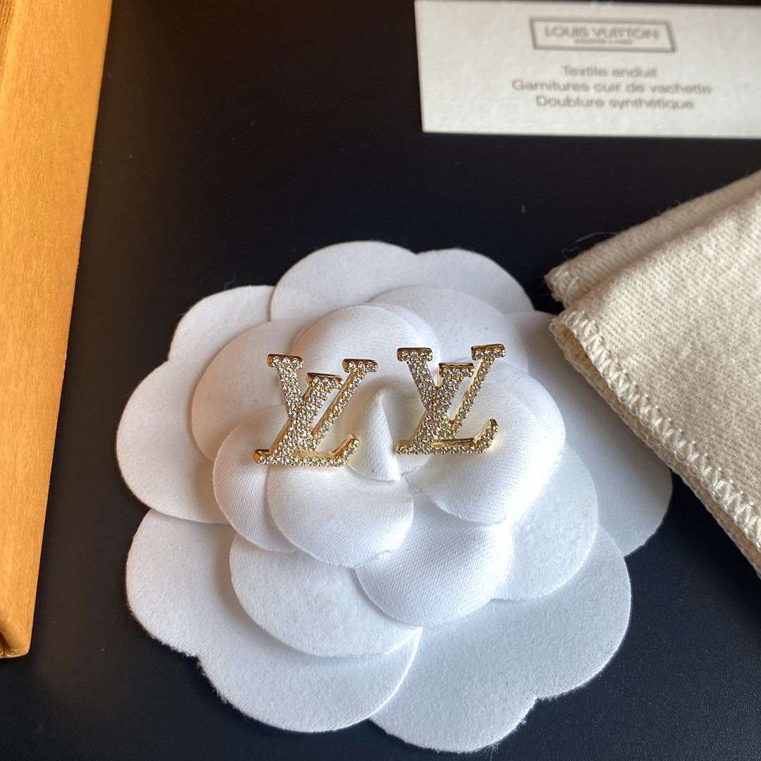 L0vis Vvtt0n Letterhead Earrings Gold For Women