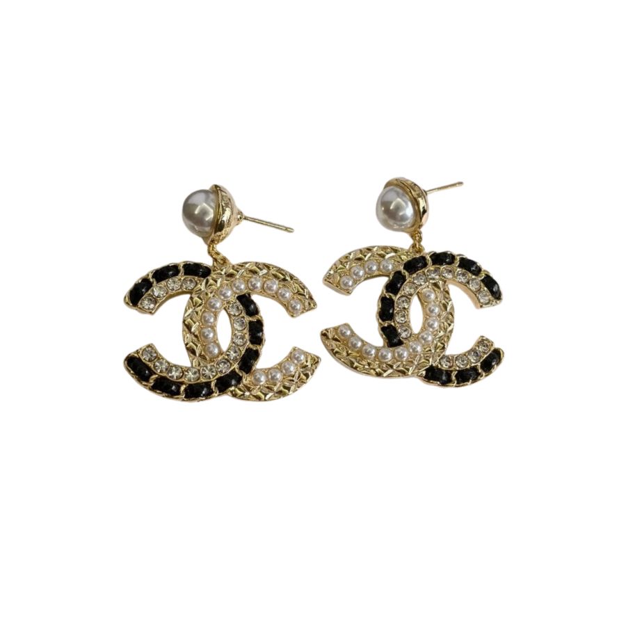 Ch**el Pearl Stud Earrings White For Women