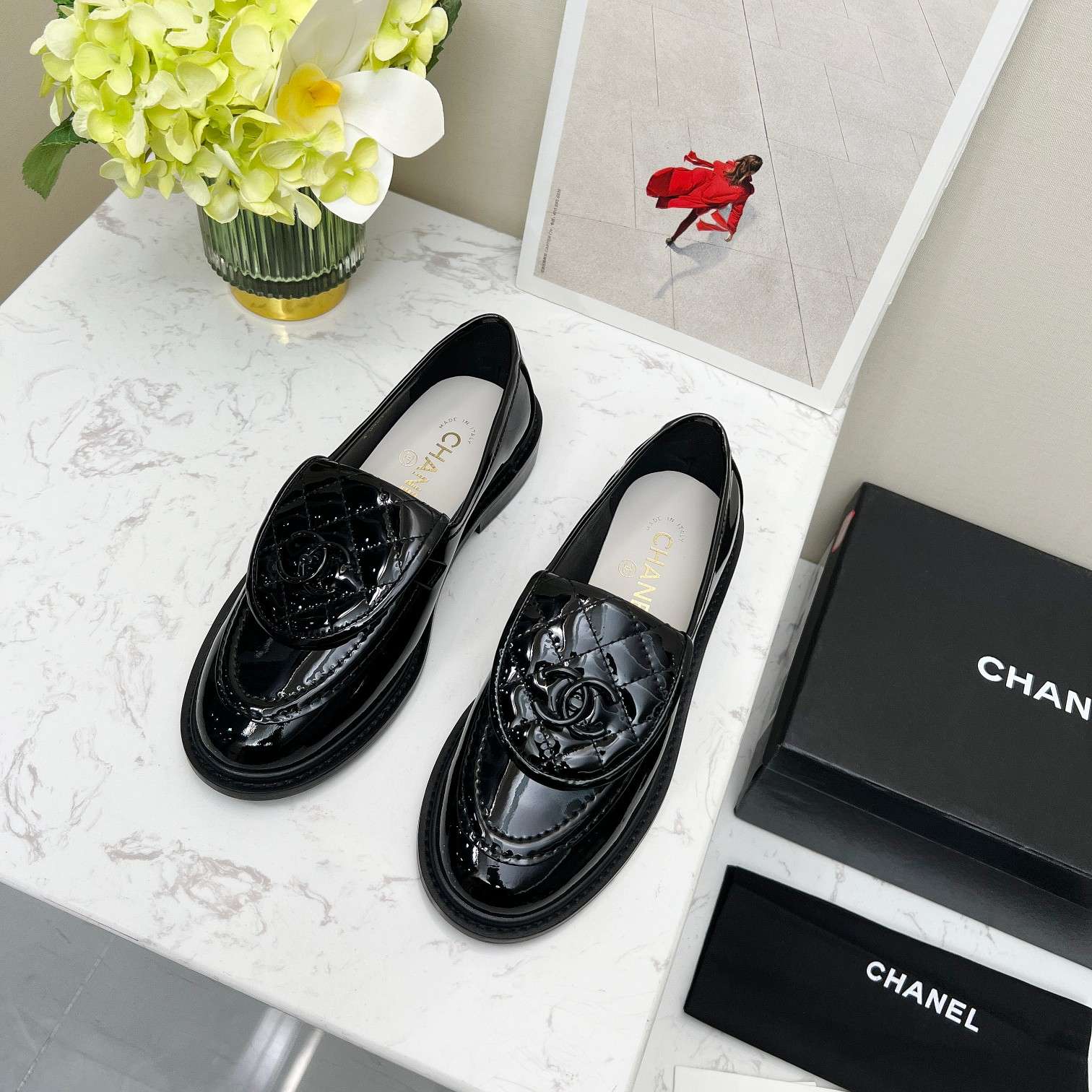 Ch**el Moccasins Black For Women