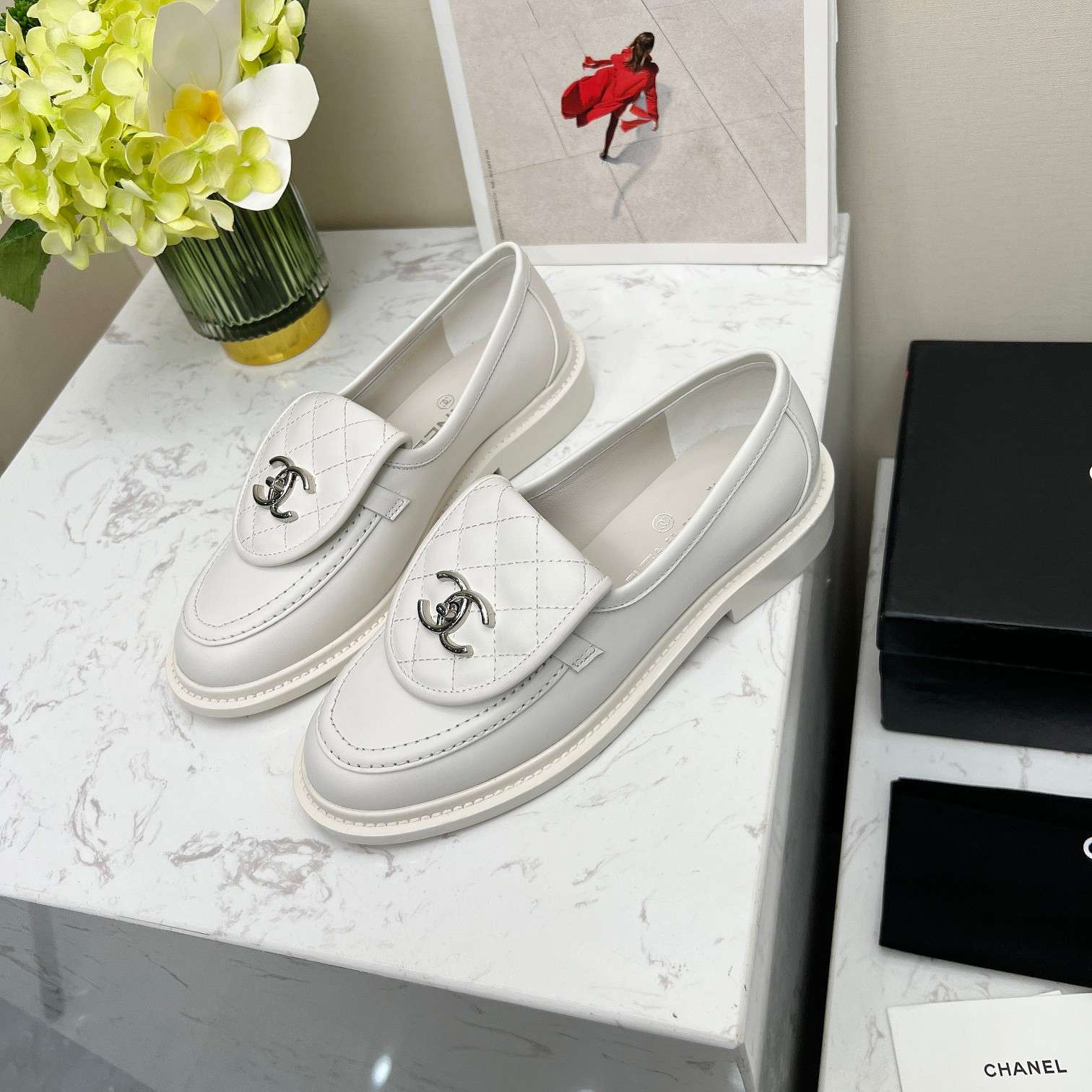 Ch**el Moccasins White For Women