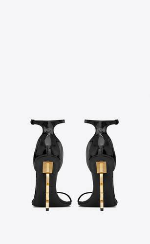 Opyum Sandals In Patent For Women Black 4.3in/11cm 5576620NPKK1000