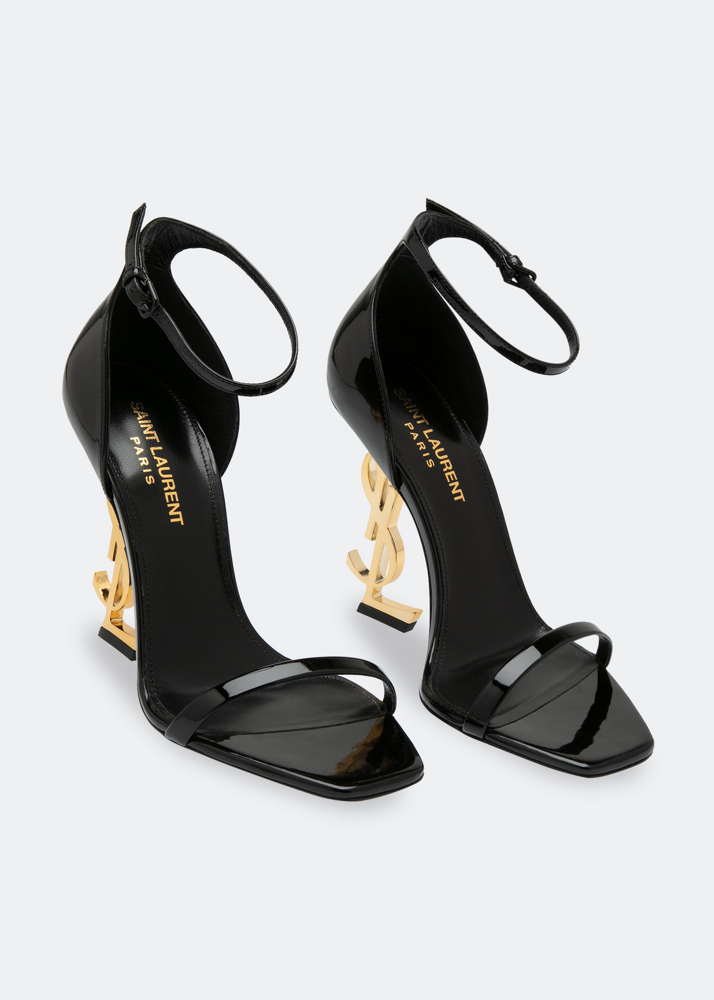 Opyum Sandals In Patent For Women Black 4.3in/11cm 5576620NPKK1000