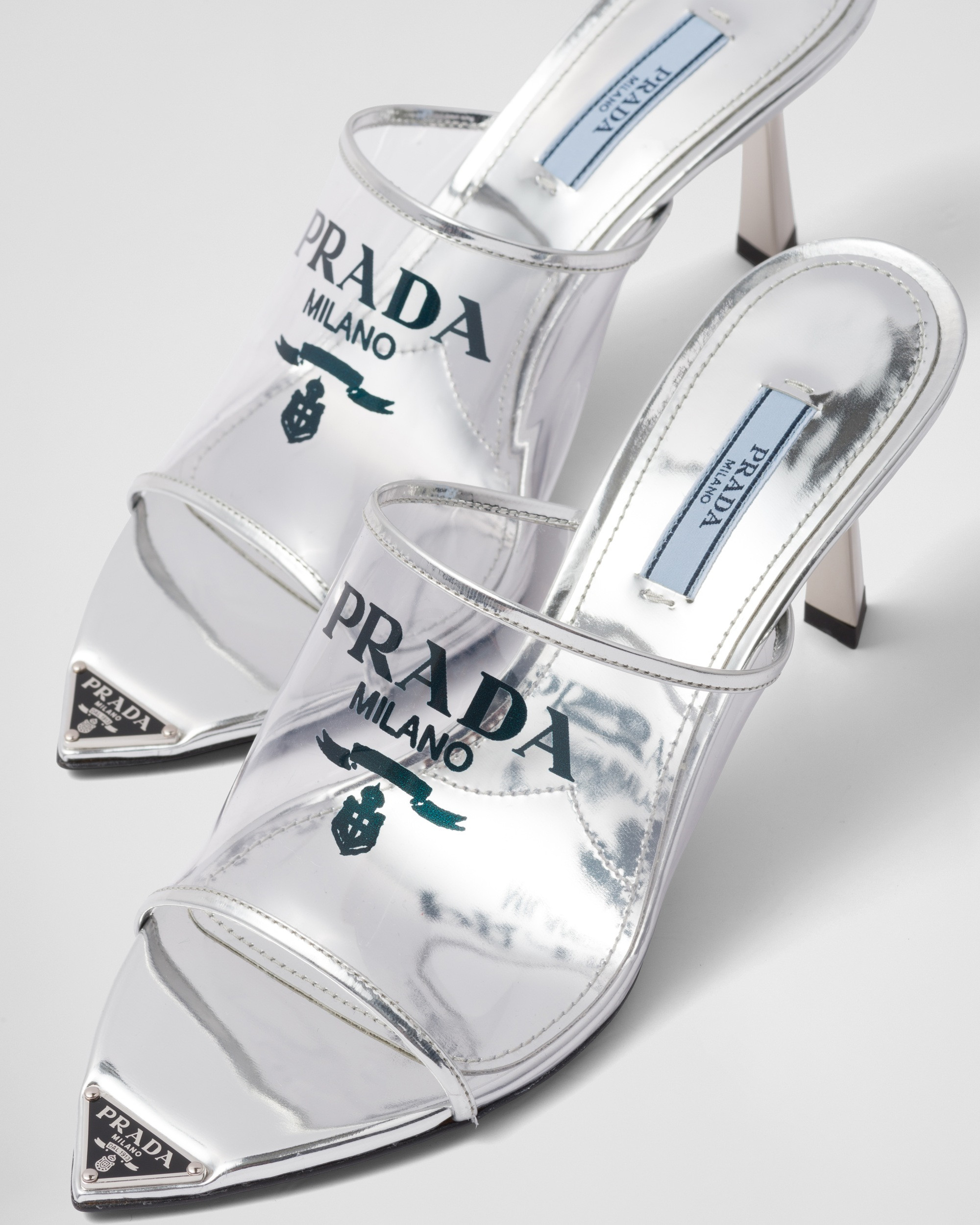 Logo-print Plexiglas High-Heel Slides For Women 1XX635_3LK3_F0118_F_075