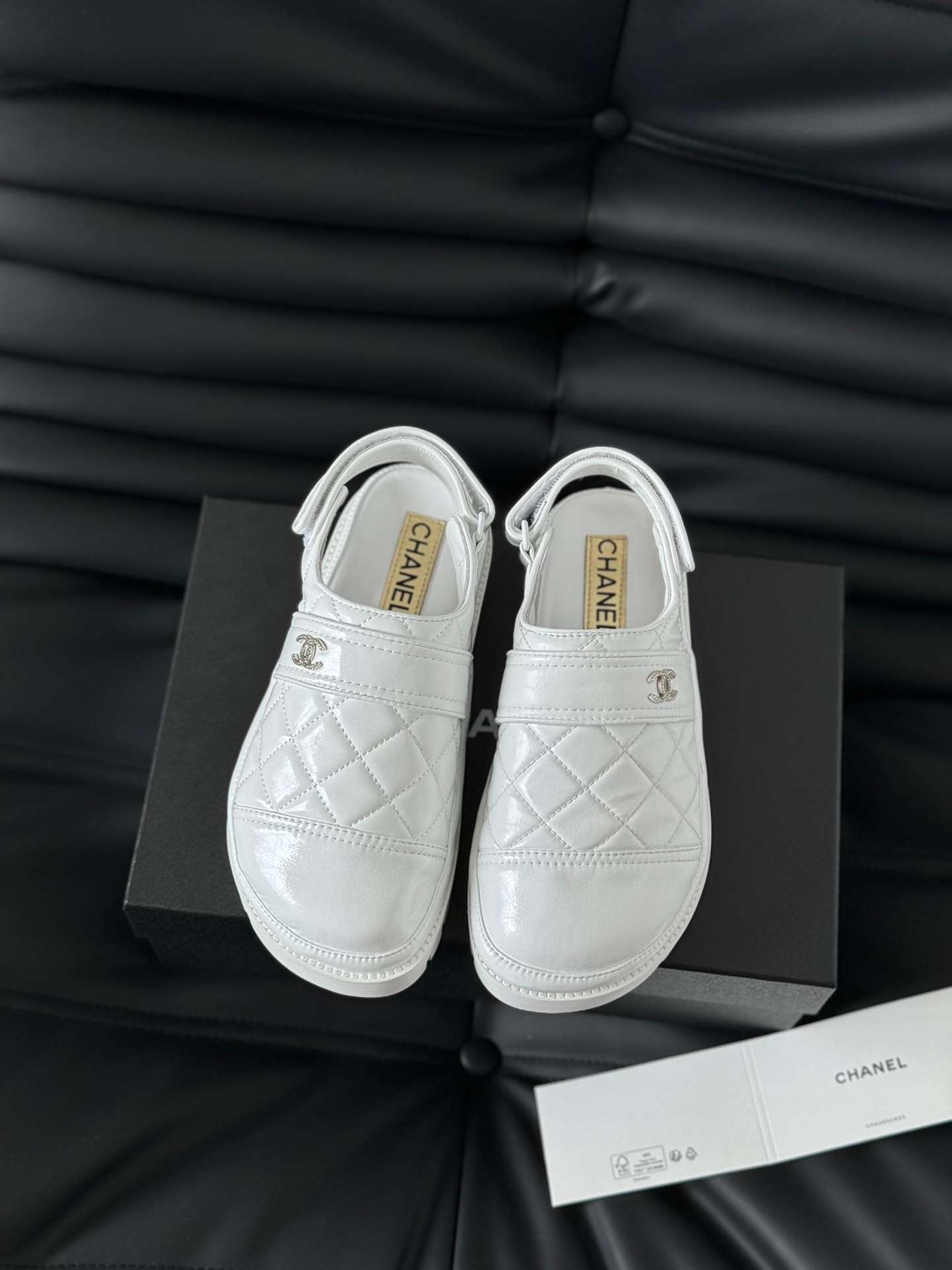 Ch**el Velcro Sandal White For Women