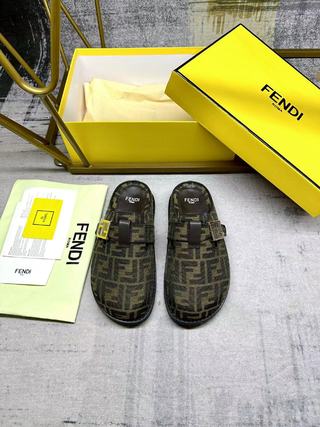 F**di Feel Mules Brown For Men