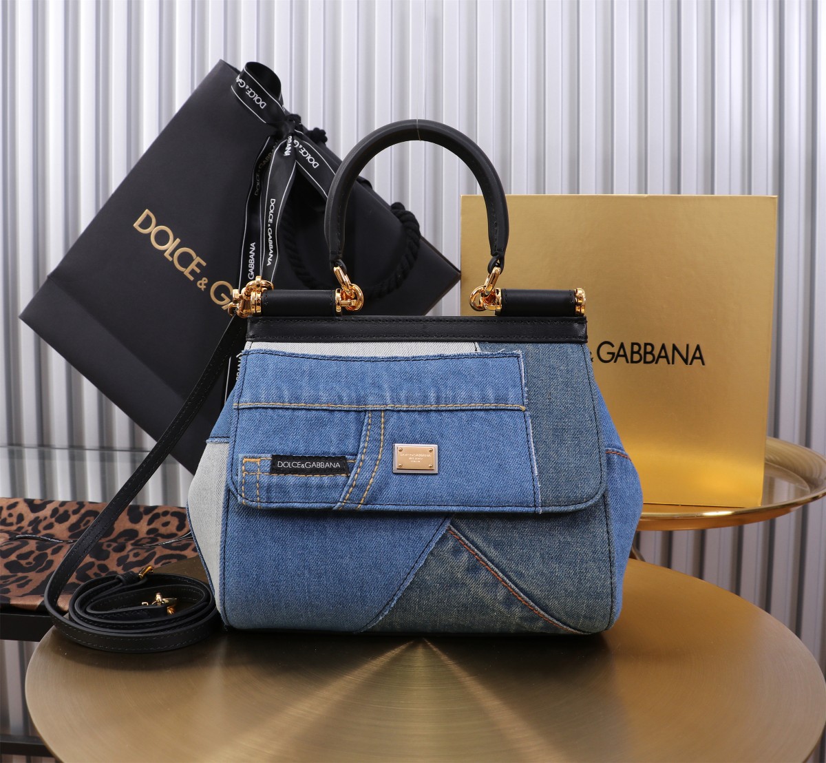 Dolce & Gabbana Sicily Handbag Blue For Women 7.9in/20cm