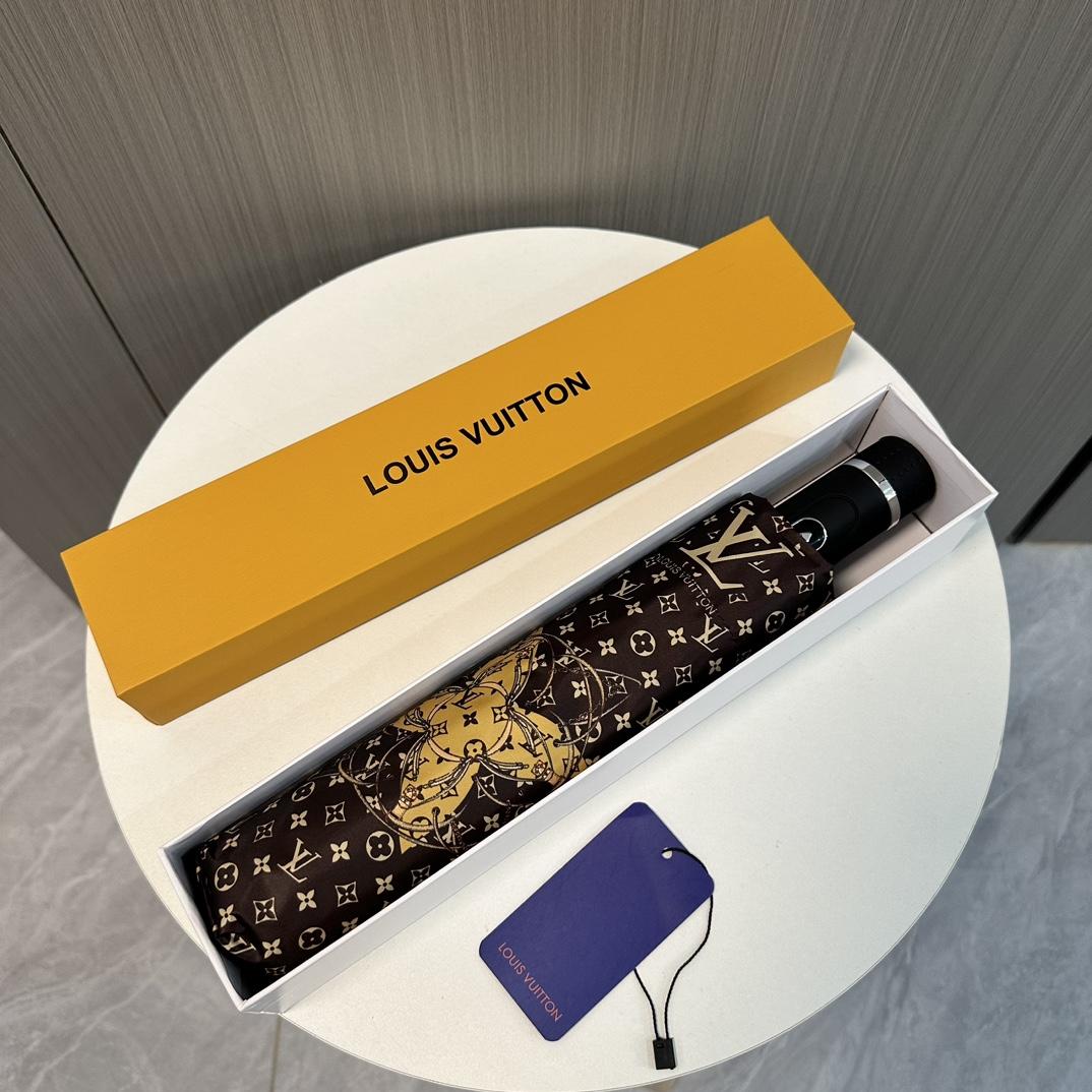 L0vis Vvtt0n Automatic Folding Umbrella Black