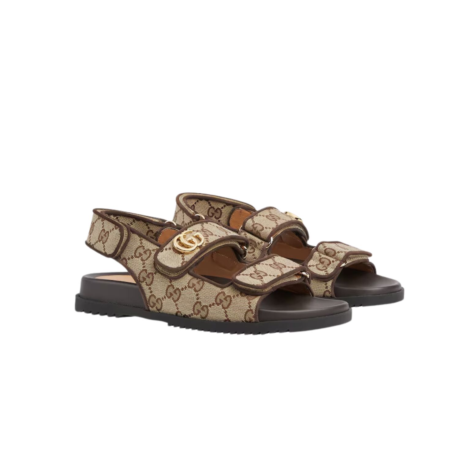 Gvc*1 Double G Sandal Beige For Women 771575 G1730 9755