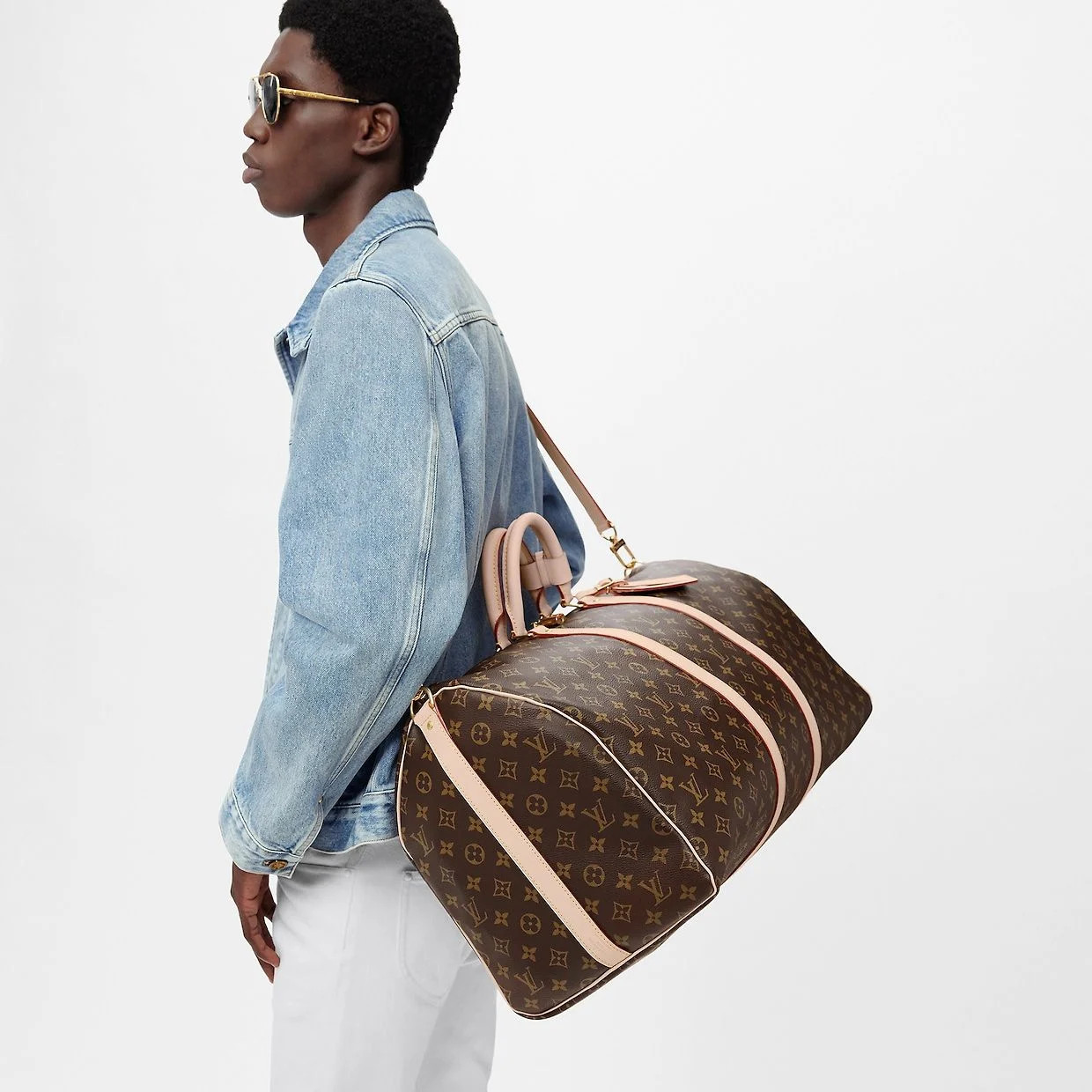 L0vis Vvtt0n Keepall Bandoulière 55 Bag Brown 21,7in/55cm M41414