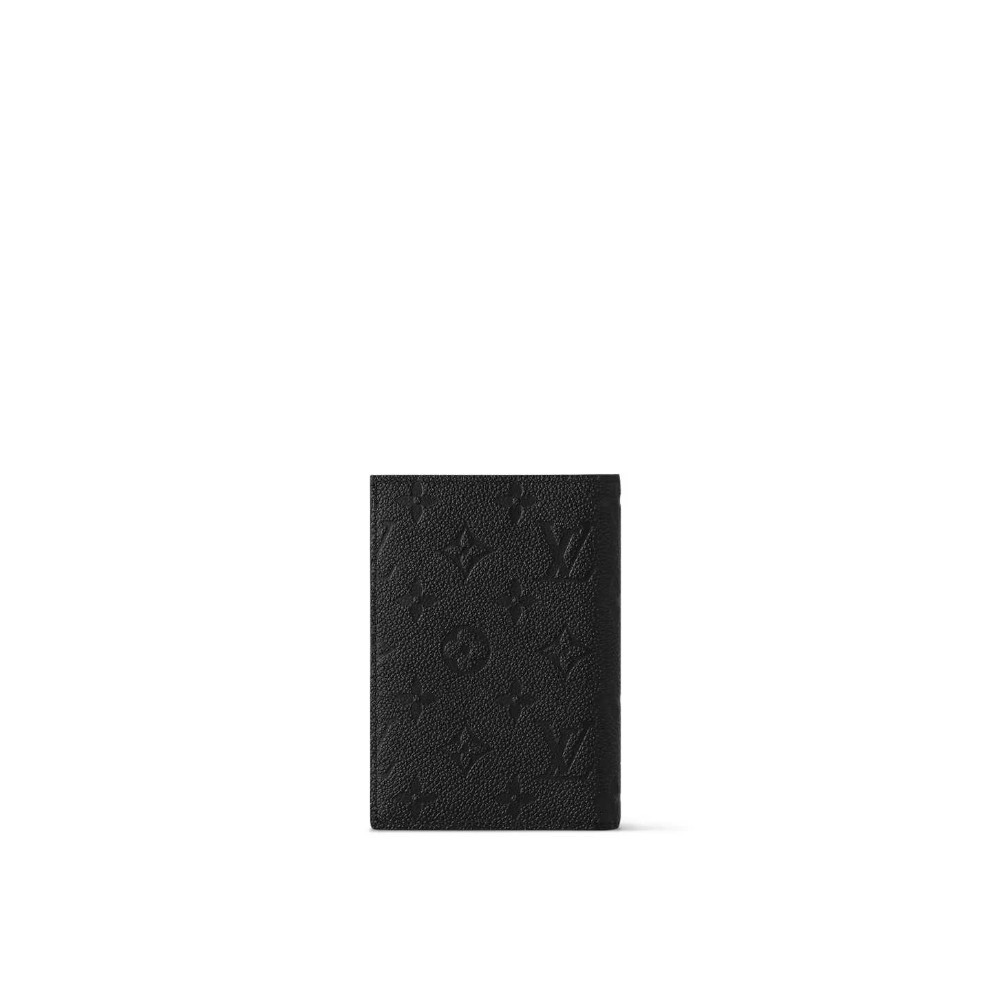 L0vis Vvtt0n Passport Cover Monogram Empreinte Leather Wallet Black For Men 5.5in/14cm M63914