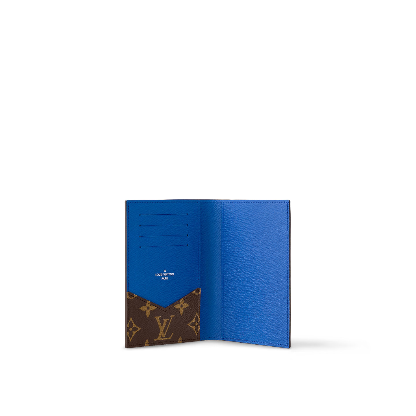 L0vis Vvtt0n Passport Cover Wallet Blue For Men 5.5in/14cm M82865