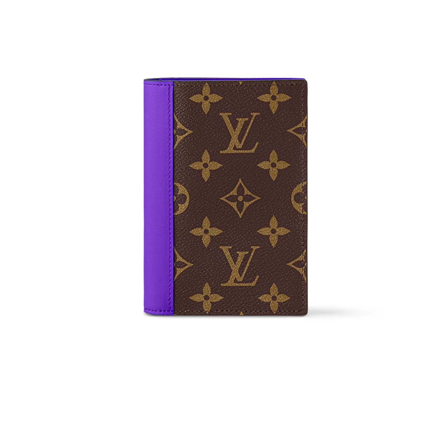 L0vis Vvtt0n Passport Cover Wallet Violet For Men 5.5in/14cm M28268