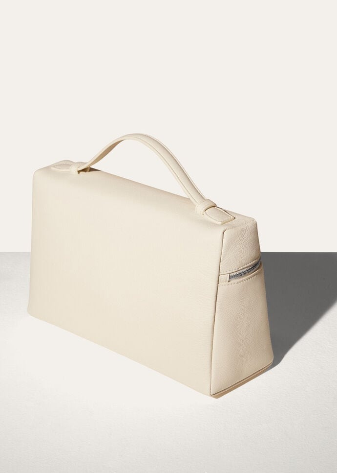 [True-to-ORIGINAL] L0r0 P1ana Extra Pocket L27 Bag Whisper White For Women 10.6in/27cm FAN4043 1615