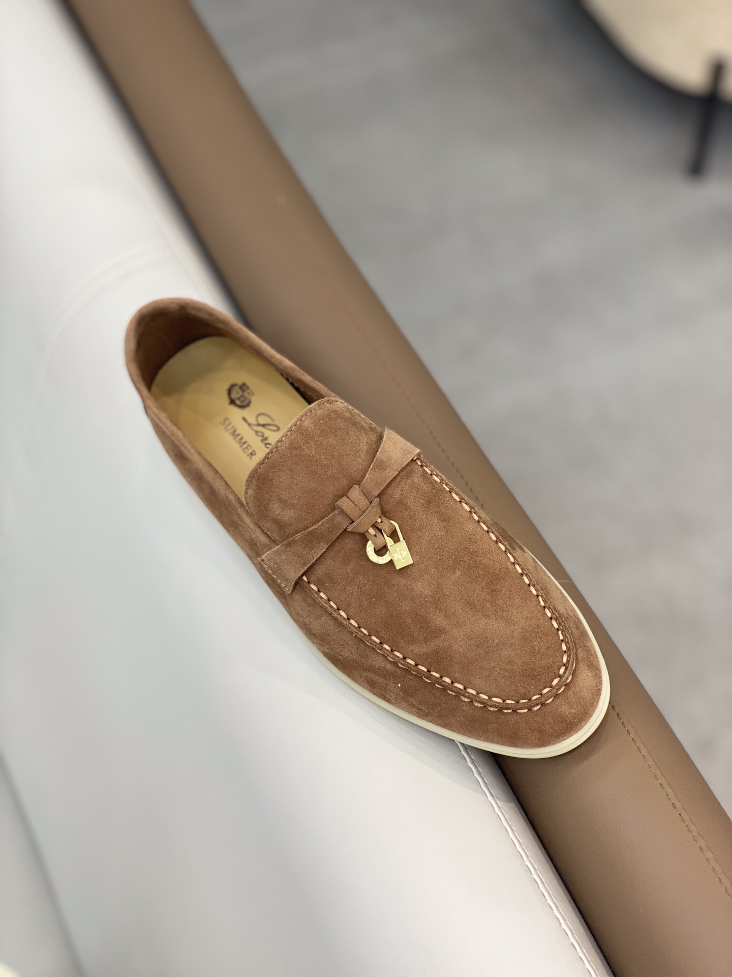 L0r0 P1ana Summer Charms Walk Loafers Saddle Brown For Women – FAE5444 E424