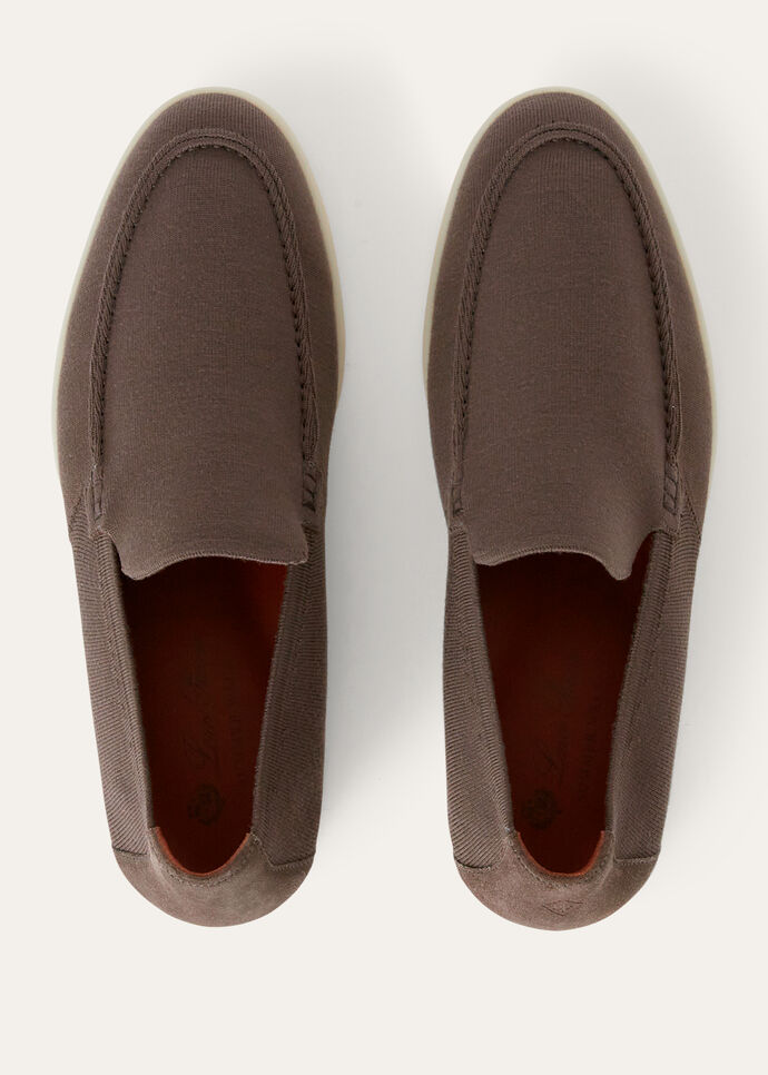 L0r0 P1ana Summer Knitted Loafers Brown For Men FAE8127