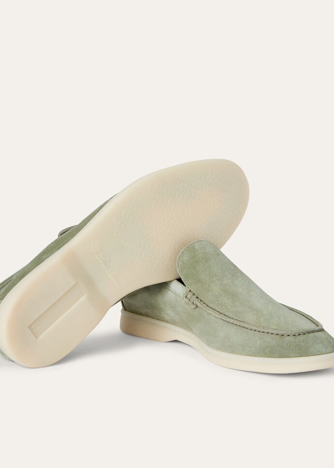 L0r0 P1ana Summer Walk Loafers Green For Men FAI3276
