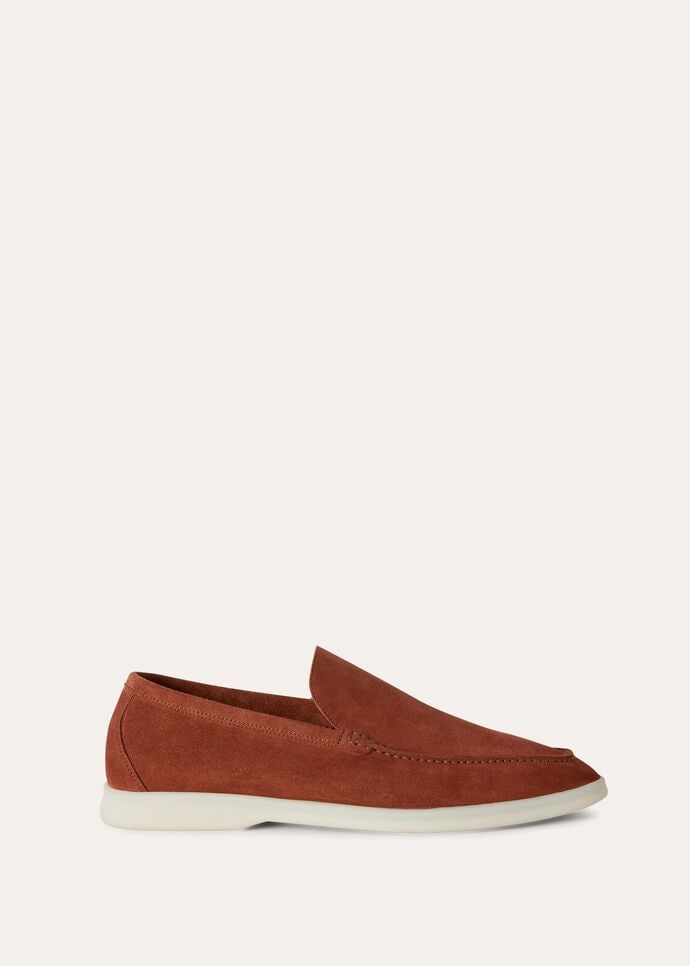 L0r0 P1ana Summer Walk Loafers Cinnamon Bark For Men FAI1392_P0A2