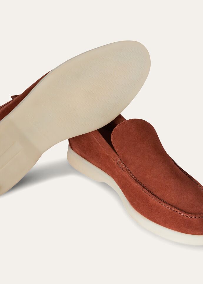 L0r0 P1ana Summer Walk Loafers Cinnamon Bark For Men FAI1392_P0A2