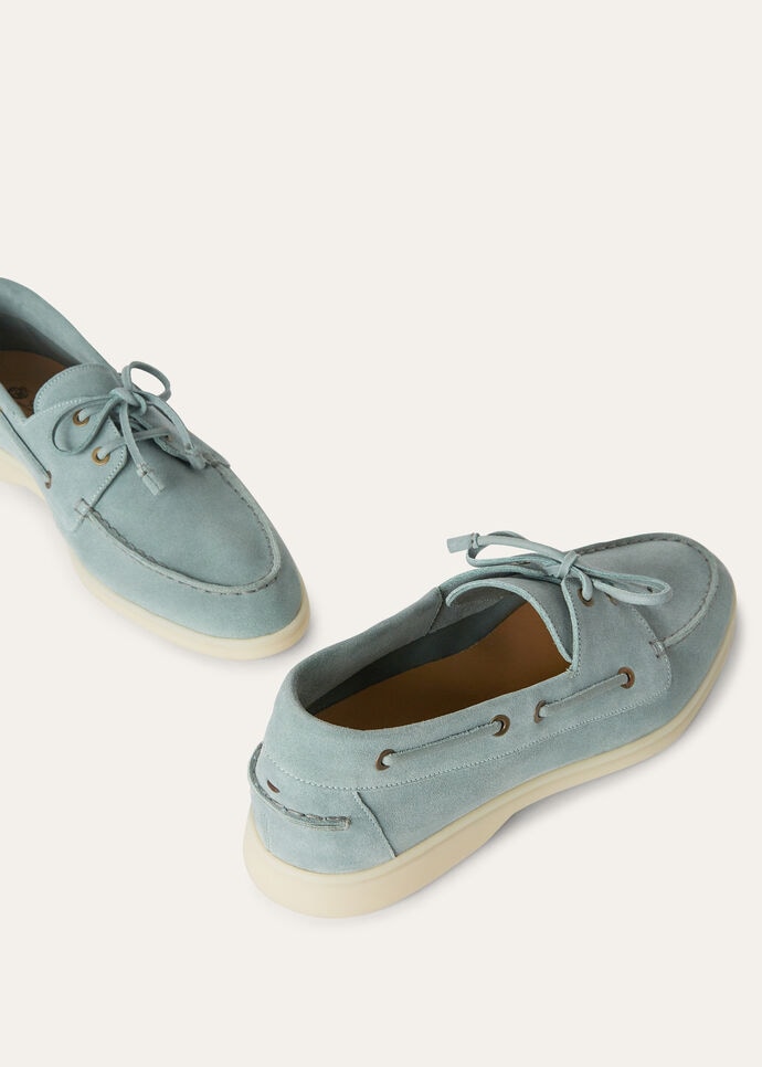 L0r0 P1ana Sea-Sail Walk Loafers Jade Green For Men FAN1317