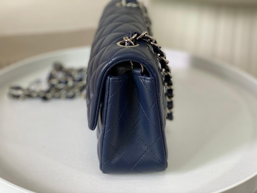 Ch**el Classic Handbag Navy Blue For Women, Women’s Bags, Shoulder And Crossbody Bags 10.2in/20cm A01112
