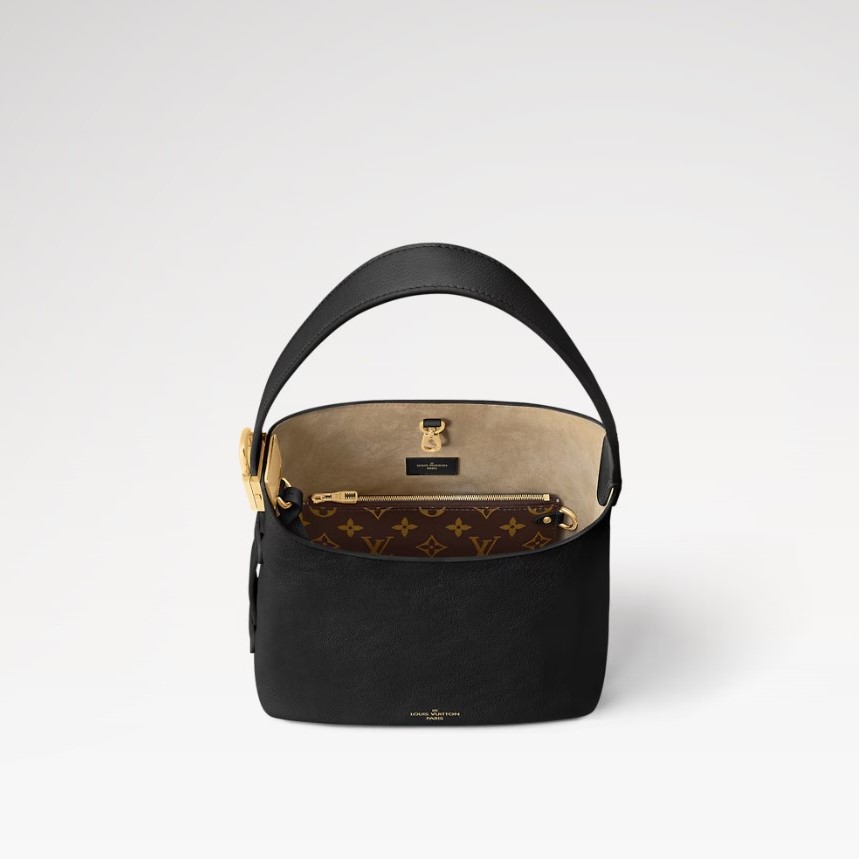 [True-to-ORIGINAL] L0vis Vvtt0n Low Key Hobo PM Black For Women 11in/28cm M25352