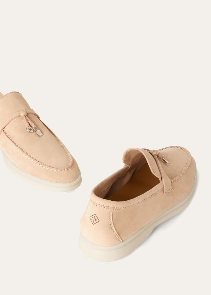 L0r0 P1ana Summer Charms Walk Loafers Pink Sand For Women – FAE5444 3873