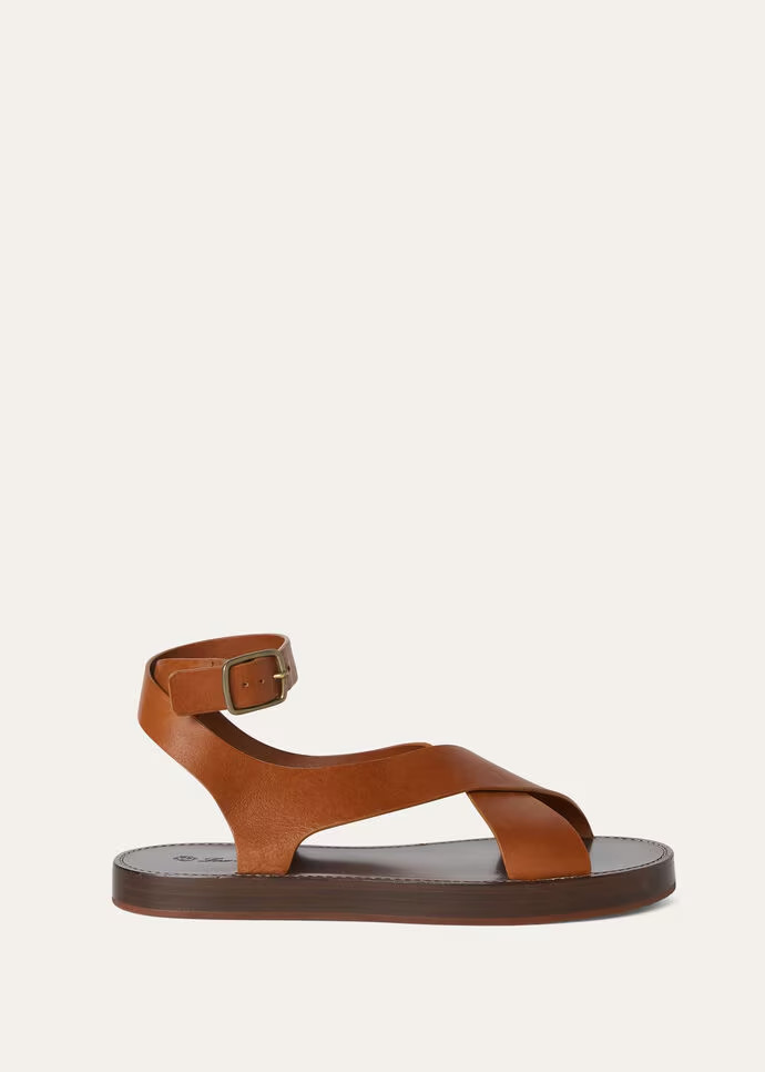 L0r0 P1ana Sumie Sandal Tanned Gold For Women – FAO1816 E0BV