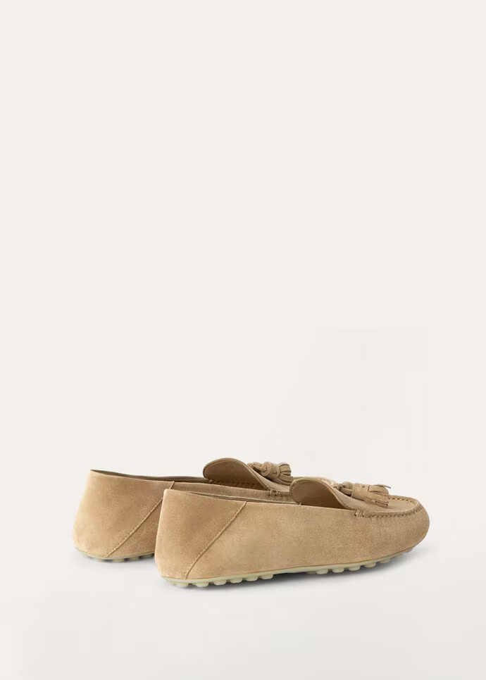 L0r0 P1ana Dot Sole Walk Loafers Cashew Butter For Women – FAN0109 D846