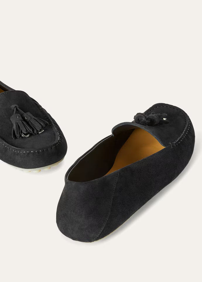 L0r0 P1ana Dot Sole Walk Loafers Caviar For Women – FAN0109 MB97