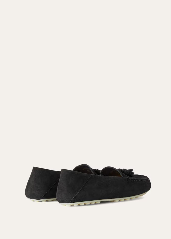 L0r0 P1ana Dot Sole Walk Loafers Caviar For Women – FAN0109 MB97