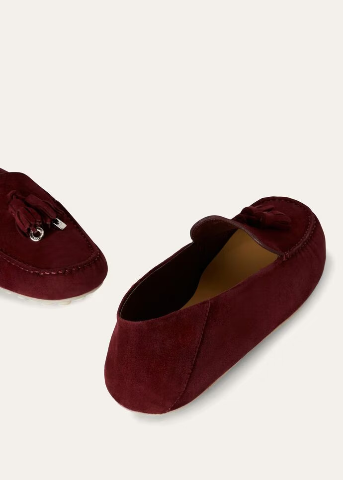 L0r0 P1ana Dot Sole Walk Loafers Wild Plum For Women – FAN0109 Q06B