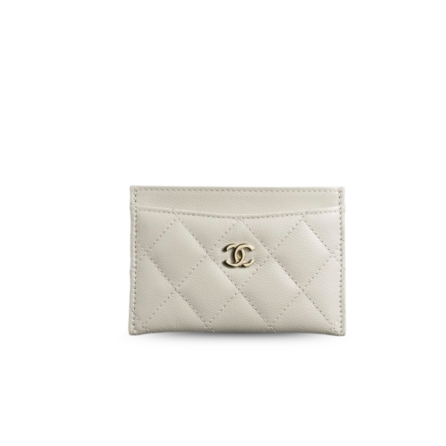 Ch**el Classic Card Holder Light Grey For Women 4.4in/11.2cm AP0213 B10583 NW786