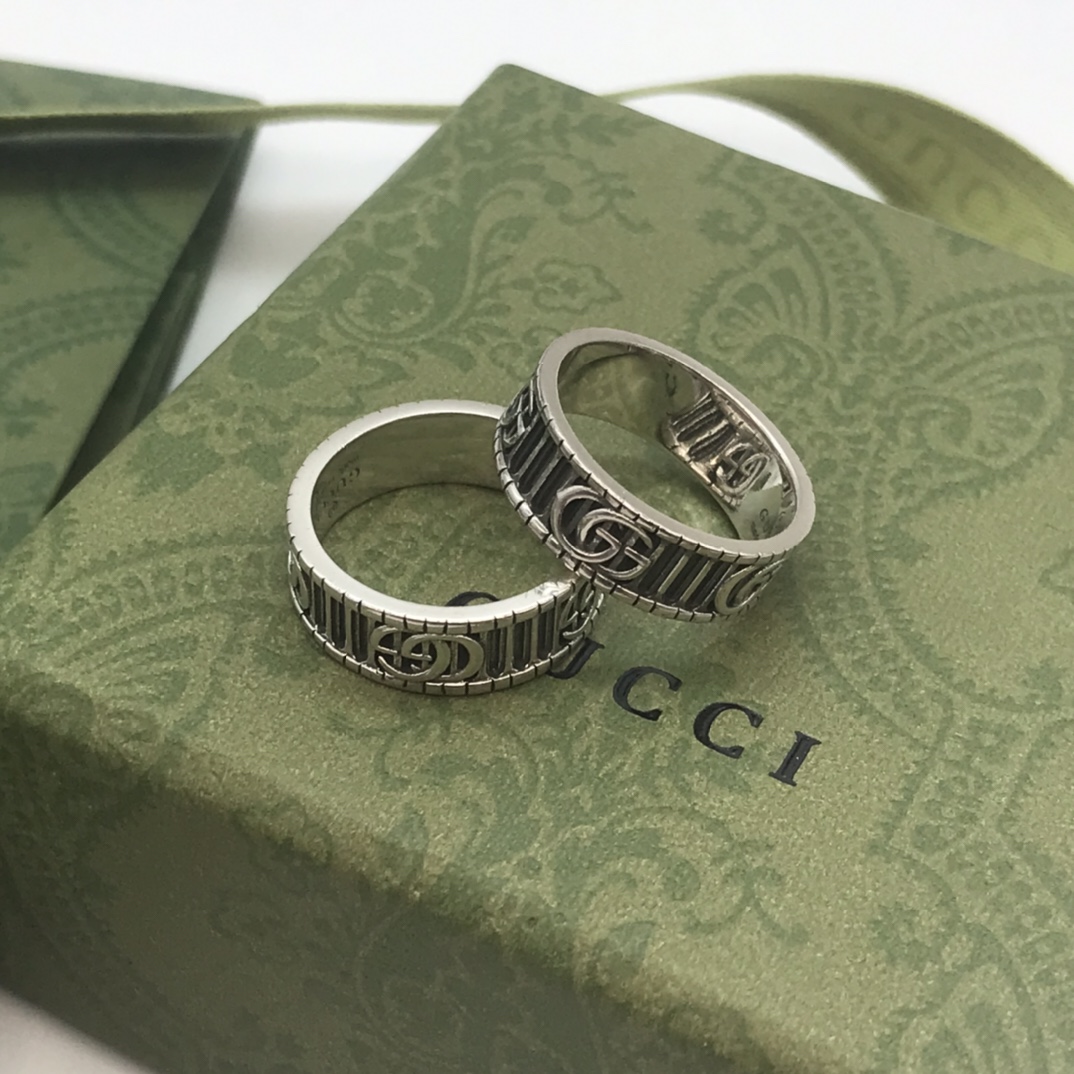 Gvc*1 Double G Ring Silver For Women