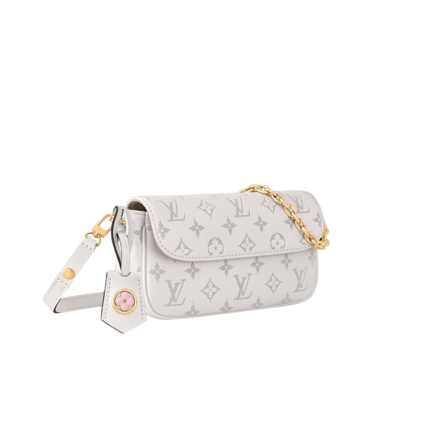 L0vis Vvtt0n Wallet On Chain Ivy White For Women 23.5cm/9.3in – M11299