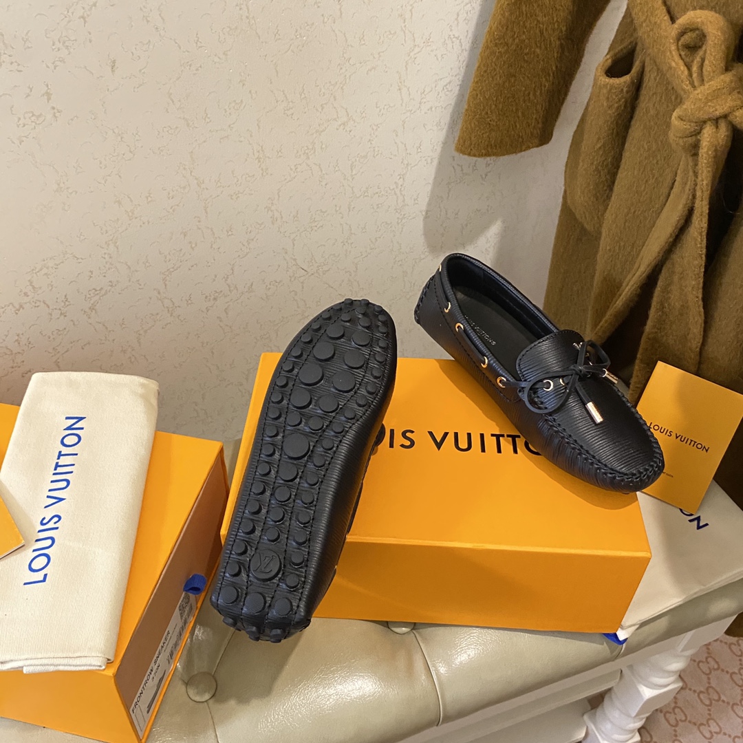 L0vis Vvtt0n Gloria Flat Loafer Black For Women