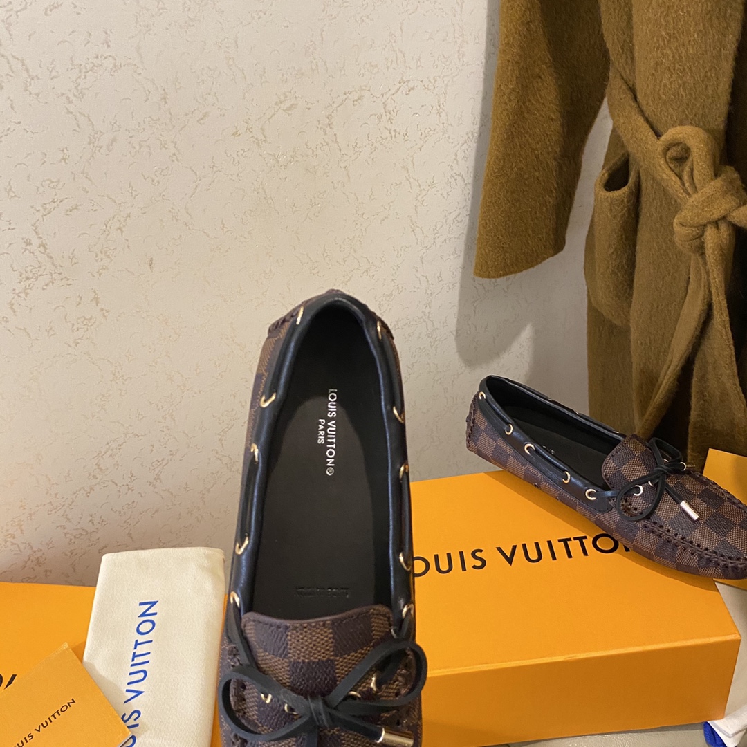 L0vis Vvtt0n Gloria Flat Loafer Brown For Women