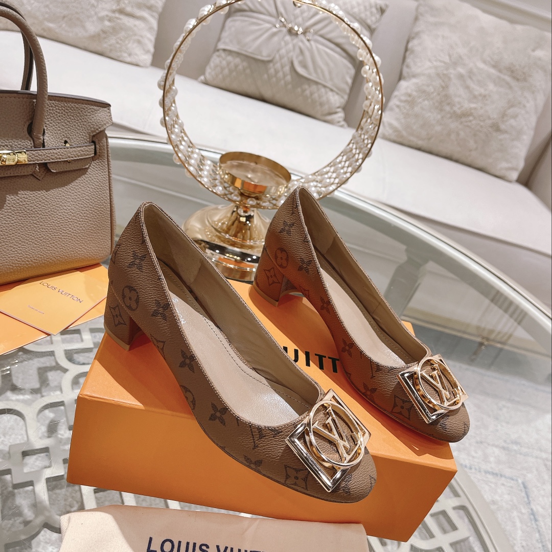 L0vis Vvtt0n Madeleine Pump Brown For Women 4.5cm/1.8in