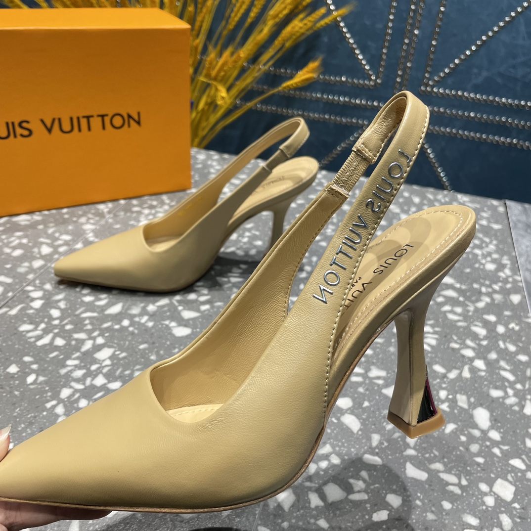 L0vis Vvtt0n Sparkle Slingback Pump Beige For Women