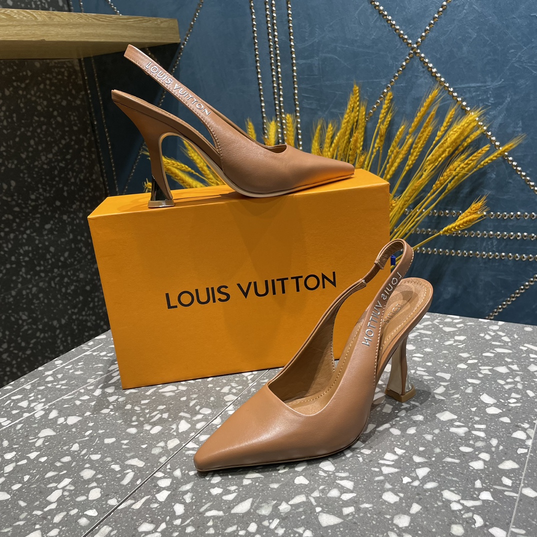 L0vis Vvtt0n Sparkle Slingback Pump Brown For Women